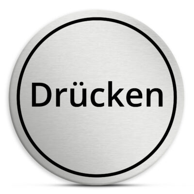 Drücken Türschild